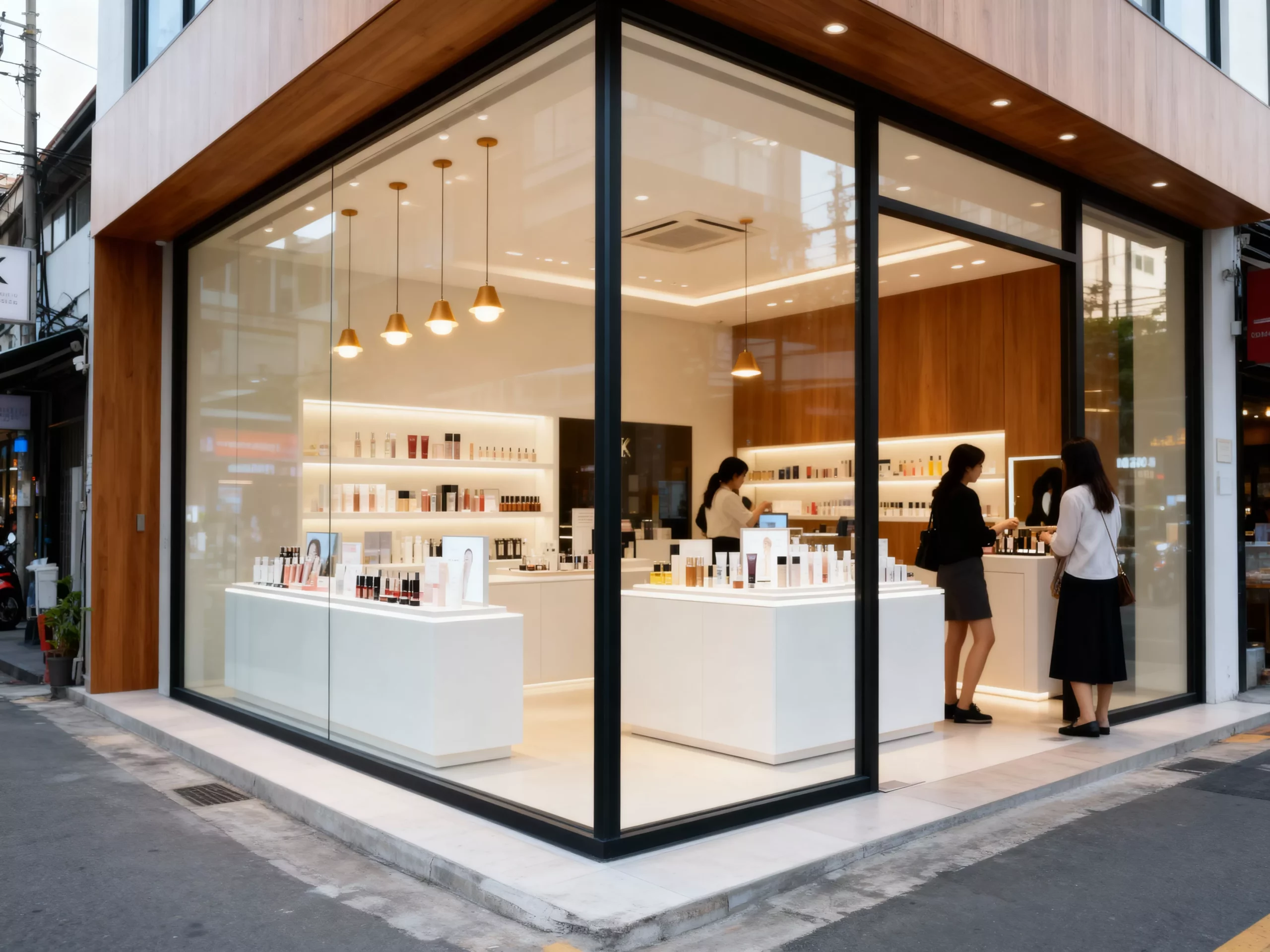 ร้านเครื่องสำอางเกาหลีหรือธุรกิจ K-Beauty สไตล์โมเดิร์นในไทย