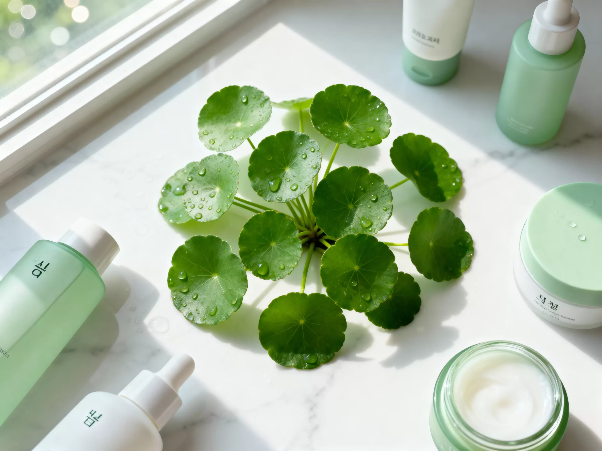 Mewon Korean Cosmetics - Centella Asiatica ใบบัวบกเกาหลี วิธีใช้ให้ได้ผลจริงกับผิวแพ้ง่าย