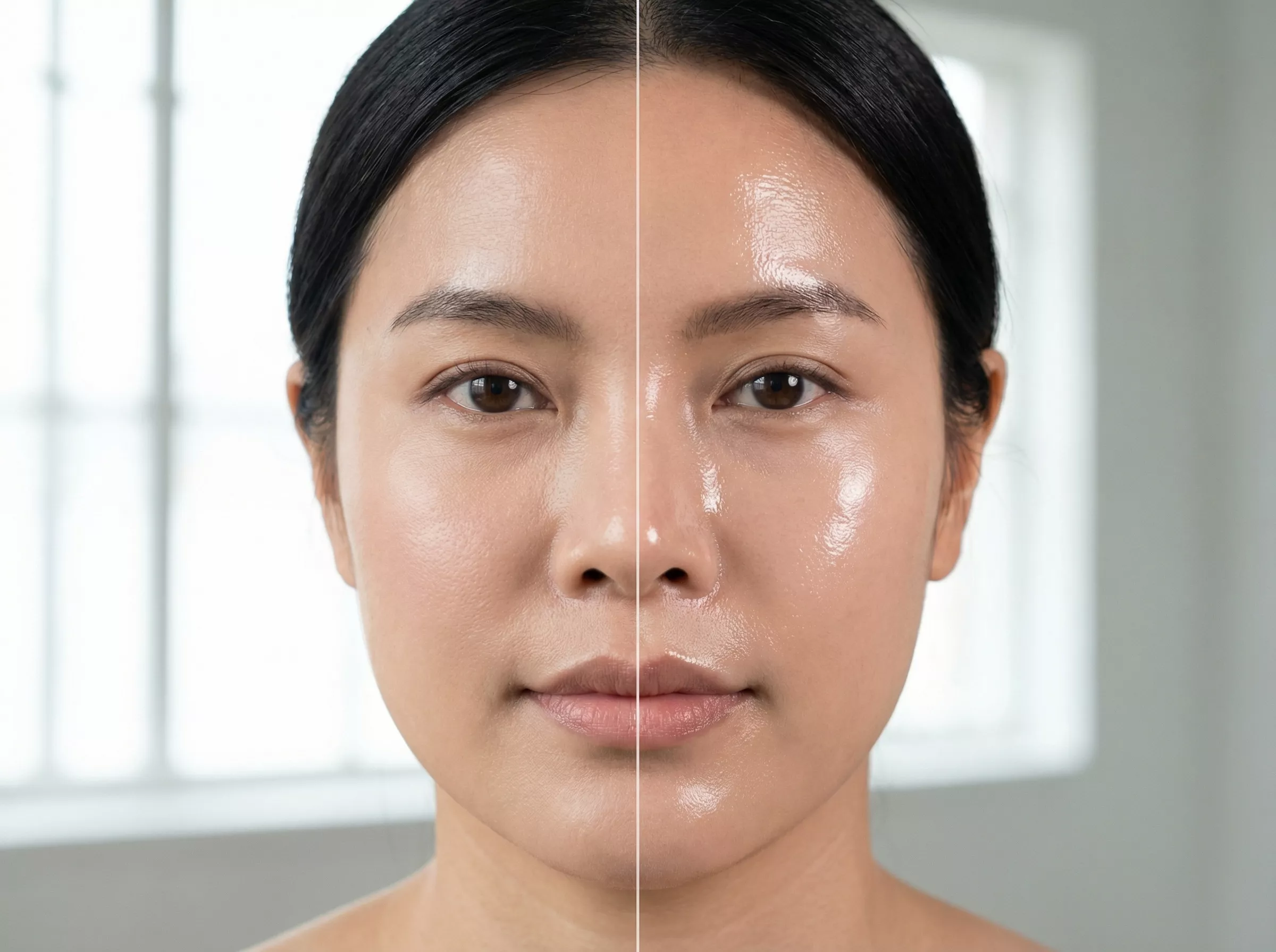 การสร้างผิวแบบ Glass Skin ที่ต้องการความเรียบเนียนสมบูรณ์อาจทำให้เห็นริ้วรอยและรูขุมขนที่กว้างขึ้นชัดเจนมากขึ้น ในขณะที่ผิวฉ่ำวาวแบบเกาหลีในสไตล์ Cloud Skin จะช่วยบดบังข้อบกพร่องเหล่านี้ได้อย่างแนบเนียนมากกว่าด้วยการสร้างความนุ่มนวลและมิติให้กับผิว