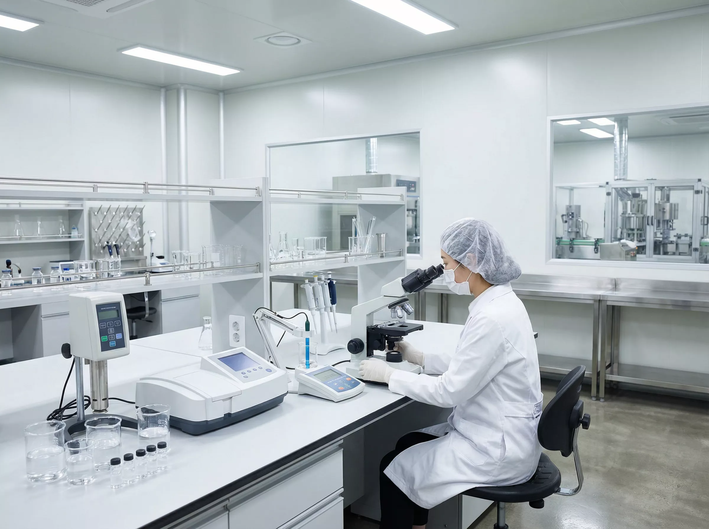 โรงงานจะเริ่มกระบวนการผลิตในสภาพแวดล้อมที่ปราศจากเชื้อ Clean Room ระดับ ISO Class 7 หรือดีกว่า